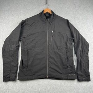 REI Jacket Mens XL Softshell Black Full Zip Fleece Lined Outdoor 746587